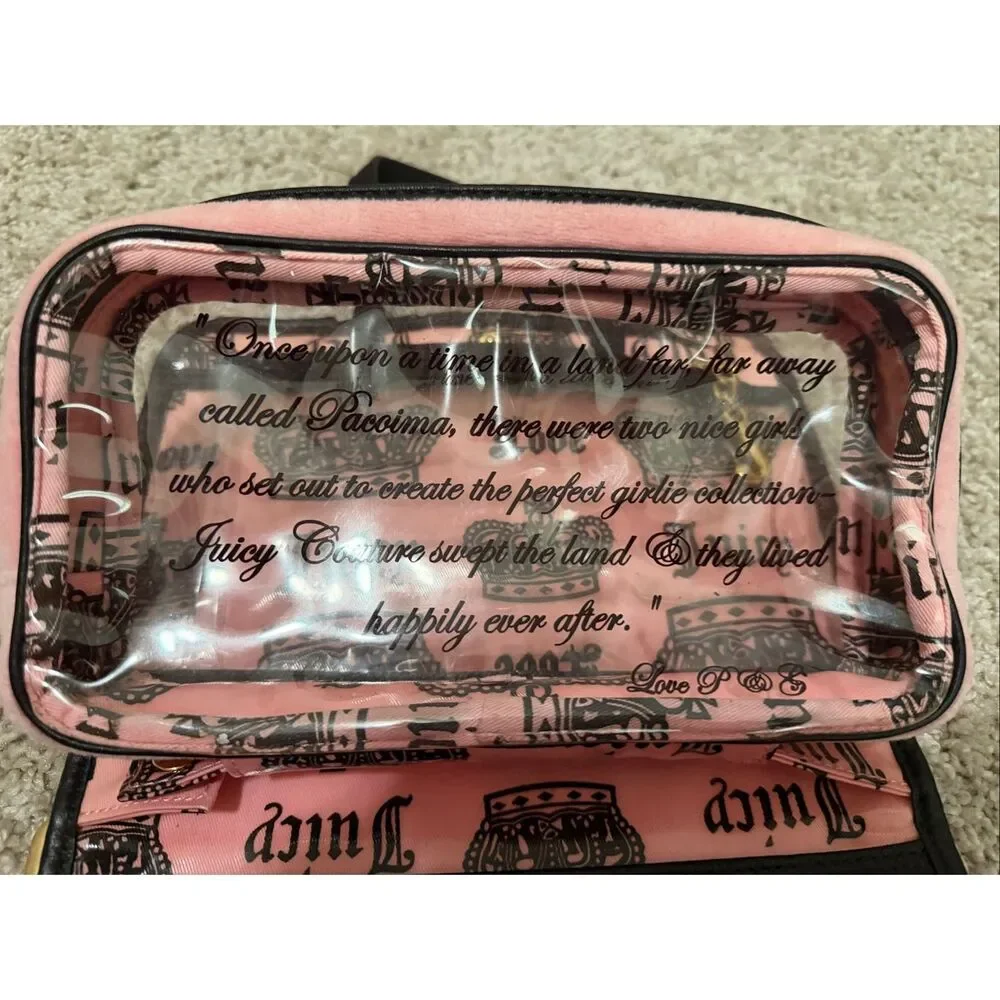 Vintage Juicy Couture Pink Once Upon a Time Make Up Handbag Y2K